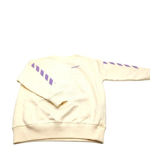 OFF WHITE GIROCOLLO FRECCIA GOMMA BIANCO SPORCO NUOVO CON ETICHETTE TAGLIA 6