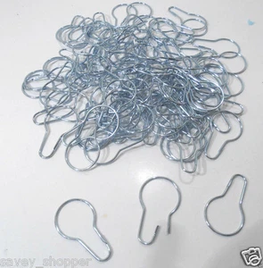 SHOWER HOOKS LOT OF 500 CHROME PLATED SHOWER CURTAIN HOOKS, RINGS - Picture 1 of 2