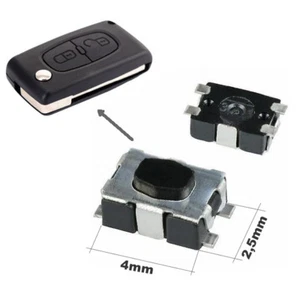 MICRO PULSANTE COMPATIBILE CON PEUGEOT TELECOMANDO 4 PIN CITROEN bd - Photo 1/8