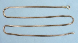 HERVORRAGENDE 19" LANGE 9 KT GELBGOLD DIAMANTSCHLIFF 2 mm RANDSTEINGLIED KETTE HALSKETTE - 6,4 g - Bild 1 von 15