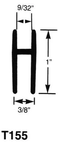 "NUEVO YM #T155 ZAPATOS DE ALUMINIO PARA PUERTAS RODANTES DE 1/4", VELO, 36" - Imagen 1 de 1