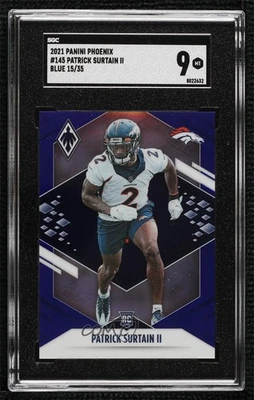 2021 Panini Phoenix Blue /35 Patrick Surtain II #145 SGC 9 MINT Rookie RC - Image 1 of 2
