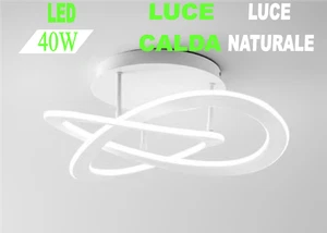 Yara plafoniera media cucina led 50w anelli design luce calda o naturale - Foto 1 di 3