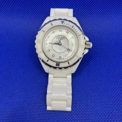 Rotary Watch Ladies Catskill 5 White Ceramic, Mother Of Pearl Face - Image 1 of 3
