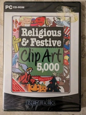 Religious & Festive Clip Art - 5000 - Vintage PC CD ROM *NEW & SEALED* -freepost - Image 1 of 2