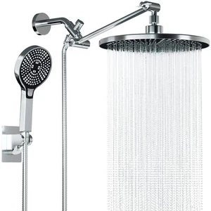 DTIG WAW-PSH-001-S 3-Setting High Pressure Shower Head 10 inch Rain Shower Head - Picture 1 of 3