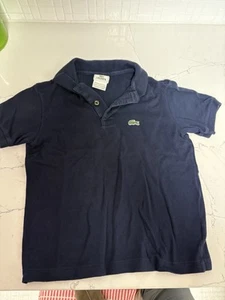 Lacoste Boys Navy Blue Polo Size 8 - Picture 1 of 3