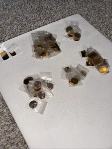 80 Pieces - Gold Stainless Steel Assorted Blank Charms - Picture 1 of 11