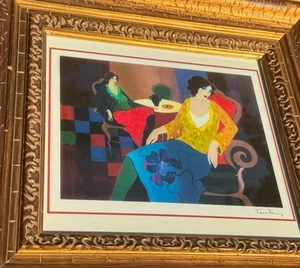ITZCHAK TARKAY PRINT CUSTOM GILT WOODEN FRAME - Picture 1 of 6