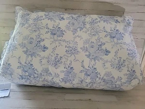 Pottery Barn LoveShackFancy Garden Damask Ruffle Wedge Pillow Blue 35x20 - Picture 1 of 4