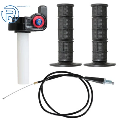 7/8" 22mm Twist Throttle Handle Grip with Cable 50-250CC ATV Dirt Bike - Image 1 of 4