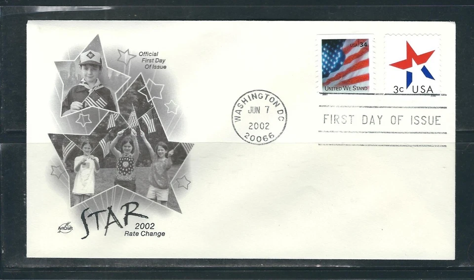 US SC # 3613 Star FDC. Artcraft Cachet - Image 1 of 1