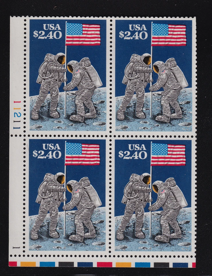1989 Flag on the Moon $2.40 Sc 2419 MNH plate block 11211-1 LL - Image 1 of 1