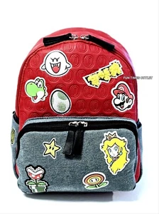 Super Mario Bros Backpack Purse Red Blue Princess Peach - Picture 1 of 6