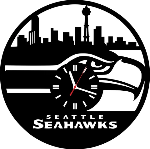 Wood wall clock nfl team seattle seahawks football gifts for him men women lover Cover