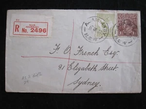 AUSTRALIA - COVER W/ # 5d-dieII; #24 - GENUINE POSTAL USE - CAT VAL 360.00 - Picture 1 of 2