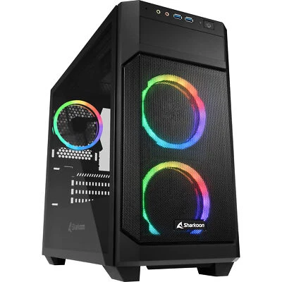 Sharkoon V1000 RGB, Tower-Gehäuse, schwarz - Bild 1 von 4
