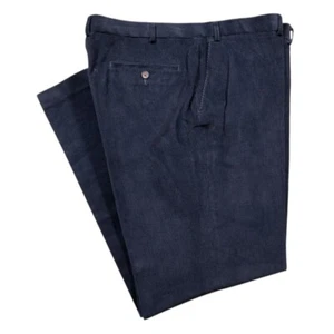 Ralph Lauren Mens Corduroy Pants Navy Blue Chinos Flat Front Trousers 40x32 - Picture 1 of 7