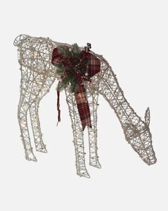 Alpine 19 In. Warm White LED Gold Wire Grazing Doe Lighted Decoration CHT947HH-M - Picture 1 of 1