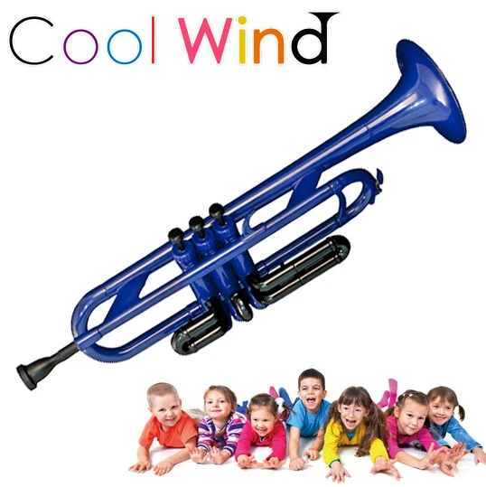 Cool Wind TR-200 Plastic Trumpet -Blue-Gift for Kids Beginner Musical Instrument - Image 1 of 1