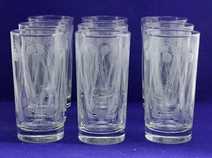 Juego de 9 vasos Libbey remolinos blancos y puntos esmerilados 5-1/2" 140 mm - Imagen 1 de 6
