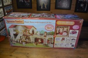 Sylvanian 3354 Family Maple Manor With Carport New special gift set Rare