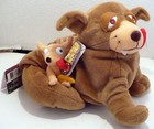 1999 FANTOM MEANIES FARCE WARS SLOBBA THE MUTT & CHIHUAHUA CRUD BEANIE NWT 7" 
