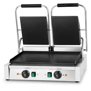 VERTES Kontaktgrill doppelt, Gusseisen Grillplatte flach, 3600 W Panini Grill - Bild 1 von 7