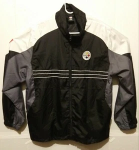 Chaqueta cortavientos Reebok Pittsburgh Steelers NFL SI adulto talla L cordón - Imagen 1 de 8