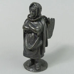 VICTORIAN SILVER PLATE FIGURAL FISHER WOMAN PEPPERETTE C.1880 - Picture 1 of 5