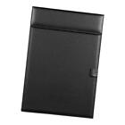 PU Leather A4 File Clipboard with Pen Holder Writing Pad for Business Office