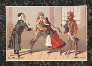 Victorian Stock Trade Card Italian Opera L'Amico Fritz Act 3 Scene 8 - France - Bild 1 von 2