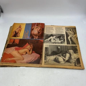 Vintage Black White & Color Magazine BUSTY PINUP *MISSING COVER AND PAGES* - Picture 1 of 8