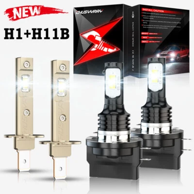 For KIA Optima 2007-2008 Combo 6000K LED Headlight High&Low Beam H1+H11B 4X Kit - Image 1 of 4