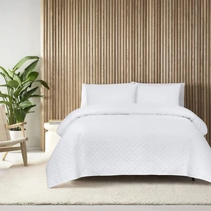 Soft Coverlet Bedspread Set Queen King Size Quilted Patchwork Bedding Pillowcase - Picture 1 of 2