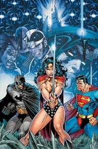 Infinite Crisis Giclee on Paper 3/250 Signed by Jim Lee-Batman/Superman/WW - Picture 1 of 3