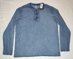 NEW Daniel Cremieux Ink Blue Faded Long Sleeve Henley Shirt XL NEW - Picture 1 of 3