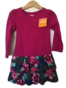 Gymboree 2T Tiered Dark Pink Floral Dress NWT New Gorgeous - Picture 1 of 7