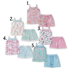 Summer Toddler Kids Girls Floral Shorts Outfit Sibling Sister Play Set - Picture 1 of 12