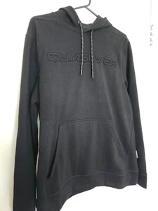 Quicksilver brand young boys/ men's black sweatshirt with raised wording - Picture 1 of 5
