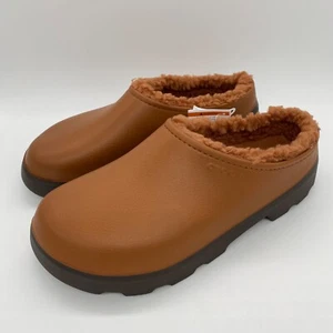 Crocs Men's Dylan Lined Fuzz Clogs Casual Warm Comfort Solid Brown Size 12 - Picture 1 of 6