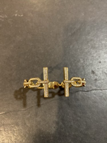 Bracciale Michael Kors Frozen modello catena pavè cristalli tono oro scintillante