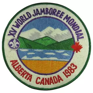 1983 15° World Scout Jamboree Canada Patch Giacca Ricamata GRN Bdr (WSJ569) - Foto 1 di 2