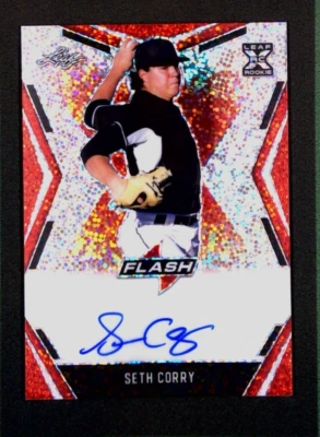 2020 Leaf Metal Draft Seth Correy Prospect Rookie Auto Red /5 - Image 1 of 3