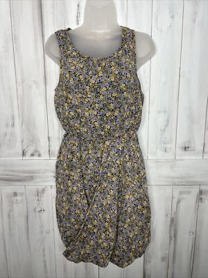 VESTIDO MUJER MAEVE AZUL FLORAL BLUSA SIN MANGAS BURBUJA DOBLADILLO FORRADO OJO DE CERRADURA XS Foto 1 de 4