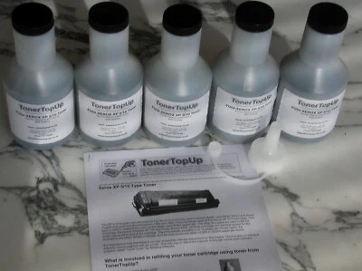 Five Bottles of Toner Refill for Xerox XP5 4505 4510 Elite 600 113R00005 113R5  - Image 1 of 2