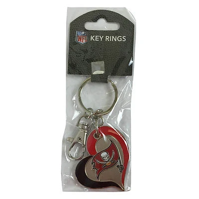 NUEVO CON ETIQUETAS NFL Tampa Bay Buccaneers Coche Camión Casa Remolino Corazón Metal Llavero Llavero Foto 1 de 3