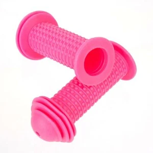 Par de empuñaduras de manillar para bicicleta/bicicleta de diseño de pomo para niños - rosa - Imagen 1 de 1