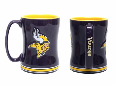 Minnesota Vikings 14oz Sculpted Relief Coffee Mug NFL Cover