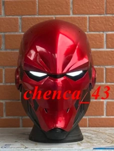 DC Justice League Red Hood Batman Cosplay Helmet LED Eyes FRP Mask Costume Prop - Picture 1 of 9